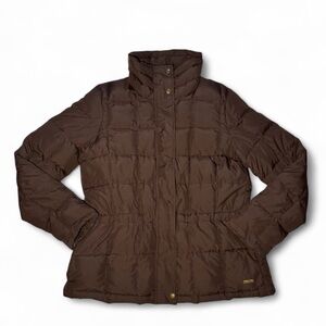 Ralph Lauren brown puffer jacket with hood Size M 🪩